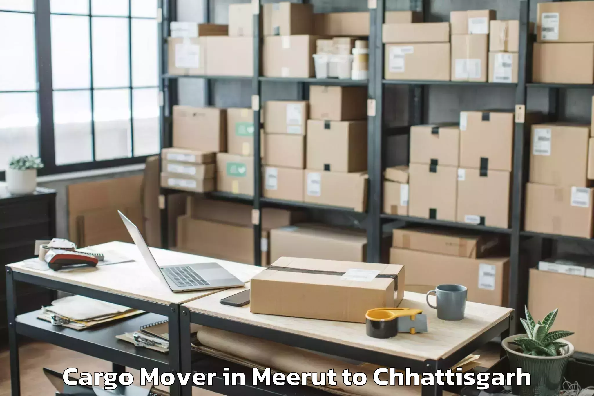 Hassle-Free Meerut to Chhuikhadan Cargo Mover